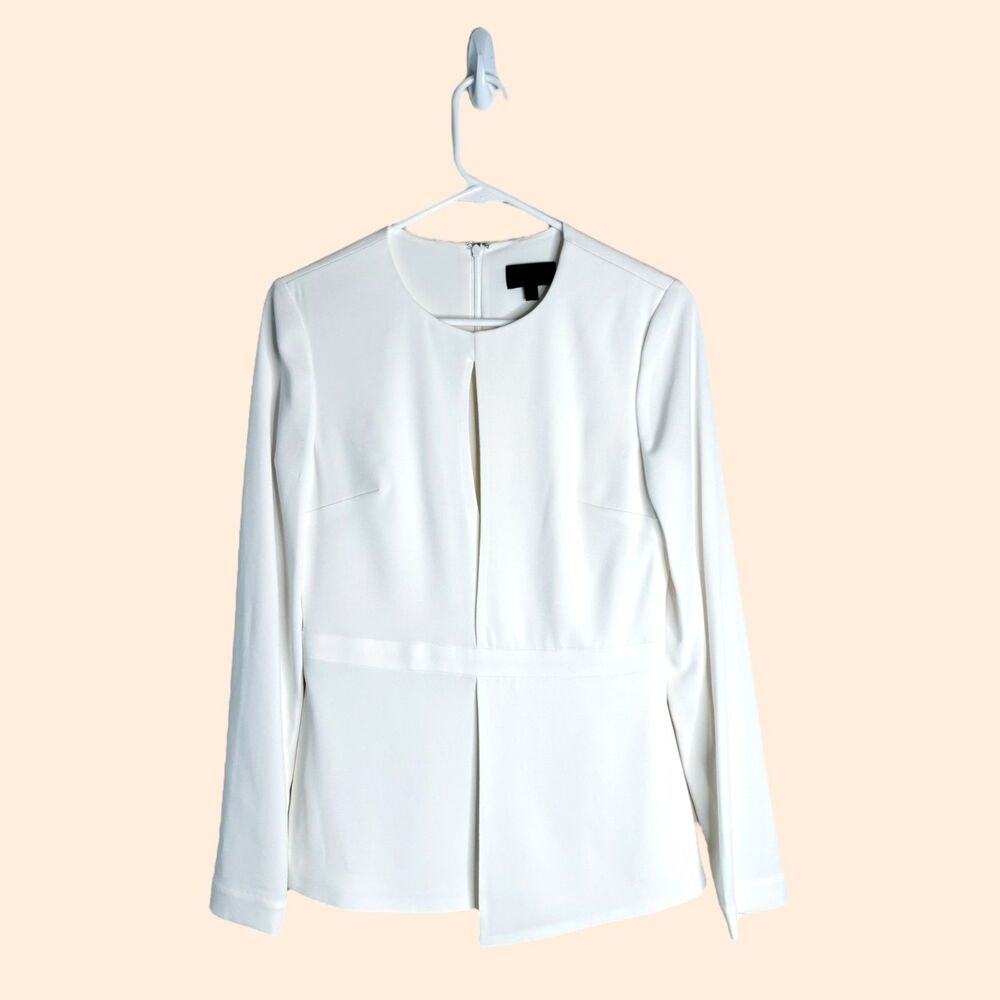 Intermix Crepe Keyhole Blouse